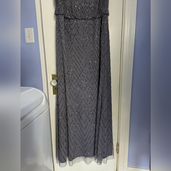 NWT. BHLDN Blaise Beaded Gown, Hydrangea - Picture 9 of 13